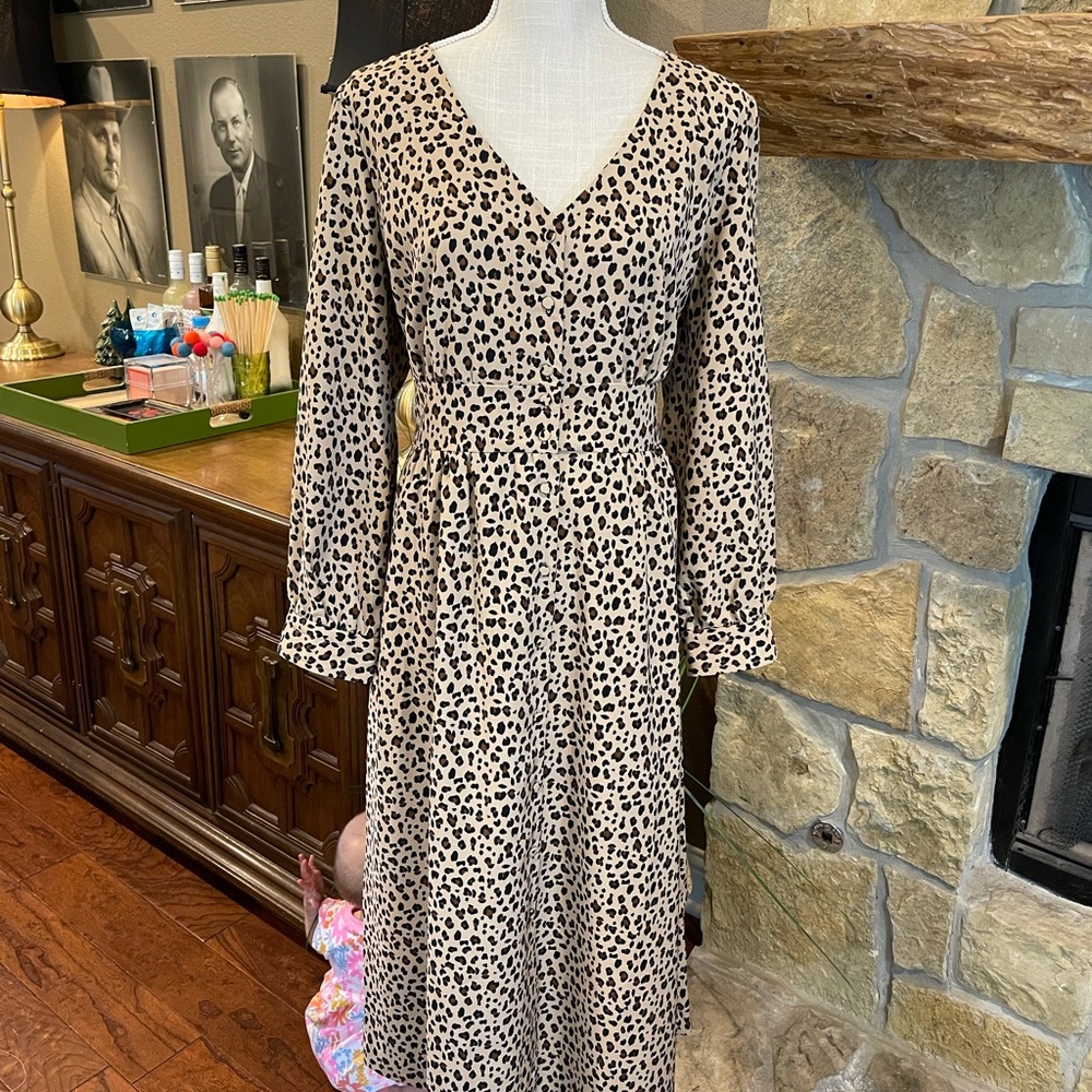 J Crew leopard Dress